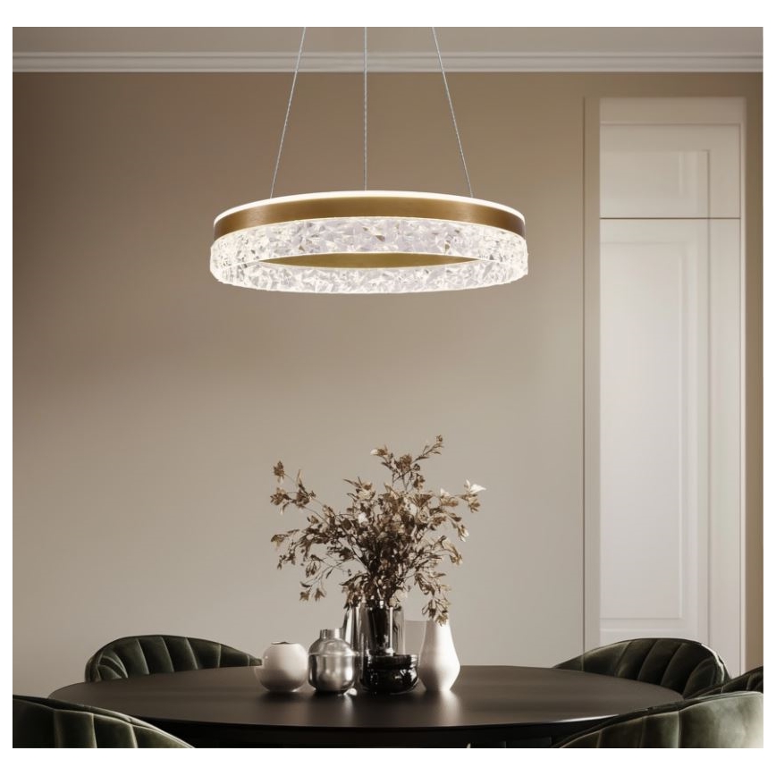 LED Riippuvalo FROZI LED/32W/230V, Ø 50 cm, kulta