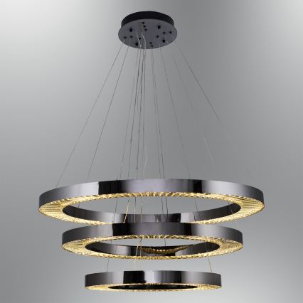LED Riippuvalo JESI LED/99W/230V 3000K halkaisija 100 cm hopea