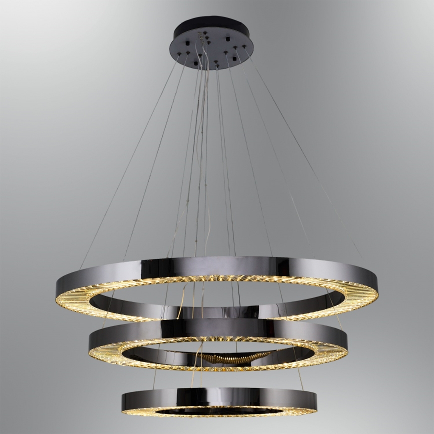 LED Riippuvalo JESI LED/99W/230V 3000K halkaisija 100 cm hopea