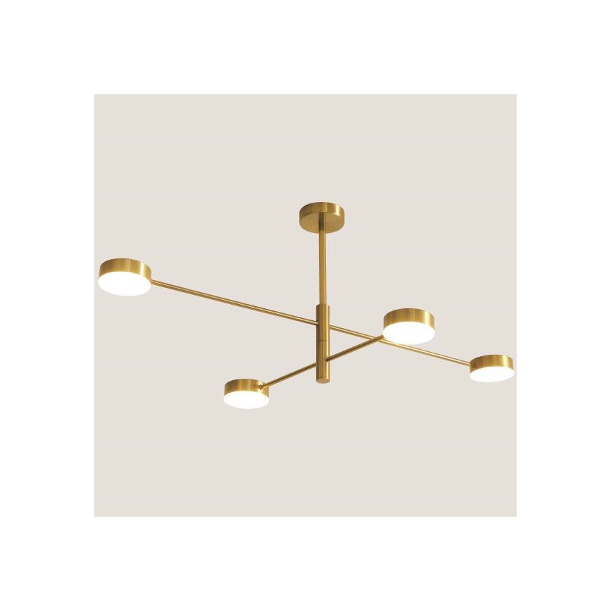 LED-riipuskattokruunu 4xLED/12W/230V 4000K kulta