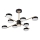 LED-riipuskattokruunu 8xLED/7W/230V + LED/6W 3000-6000K halkaisija 77 cm kulta/musta