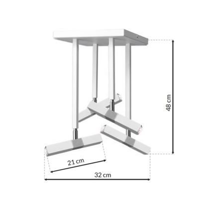 LED-riipuskattokruunu CASTRO 4xG9/7W/230V