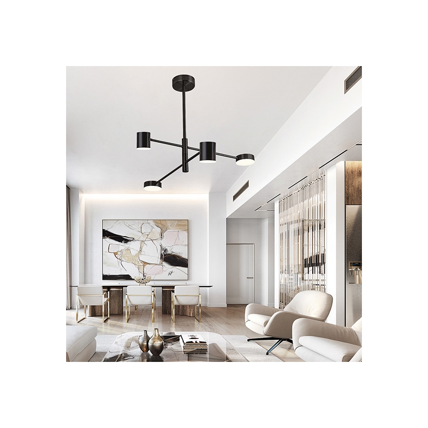 LED-riipuskattokruunu LED/24W/230V 3000K musta