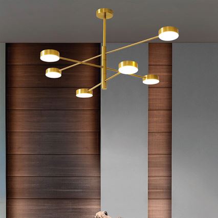 LED-riipuskattokruunu LED/30W/230V 3000K kulta