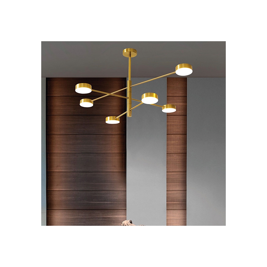 LED-riipuskattokruunu LED/30W/230V 3000K kulta