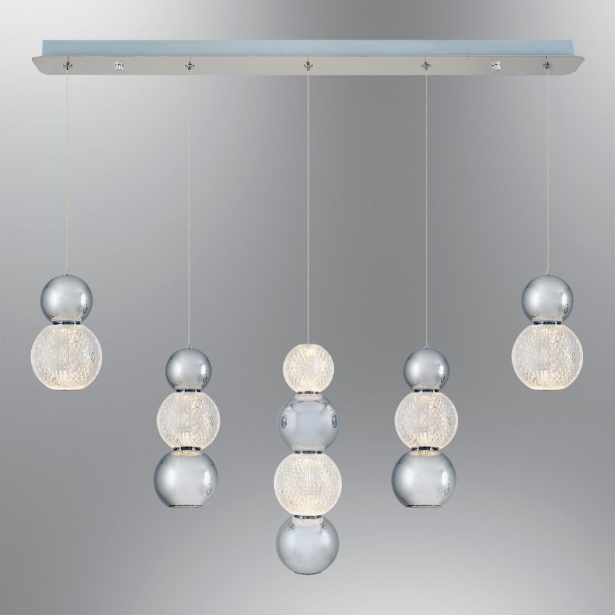 LED Ripustettava valaisin CREMONA LED/27W/230V 3000K mattakromi