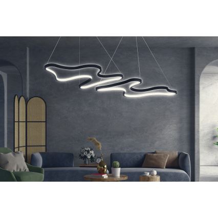 LED Ripustettava valaisin DUPLE ARTISAN LED/80W/230V 6500K musta