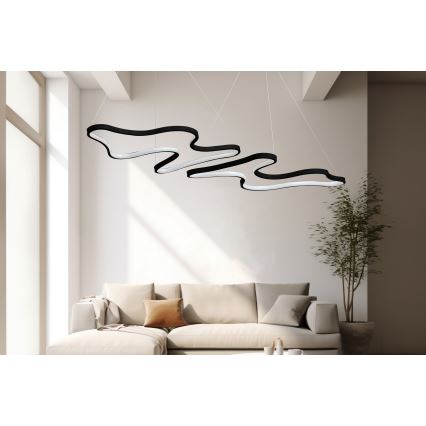 LED Ripustettava valaisin DUPLE ARTISAN LED/80W/230V 6500K musta