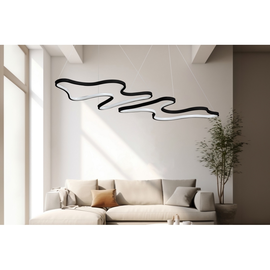 LED Ripustettava valaisin DUPLE ARTISAN LED/80W/230V 6500K musta