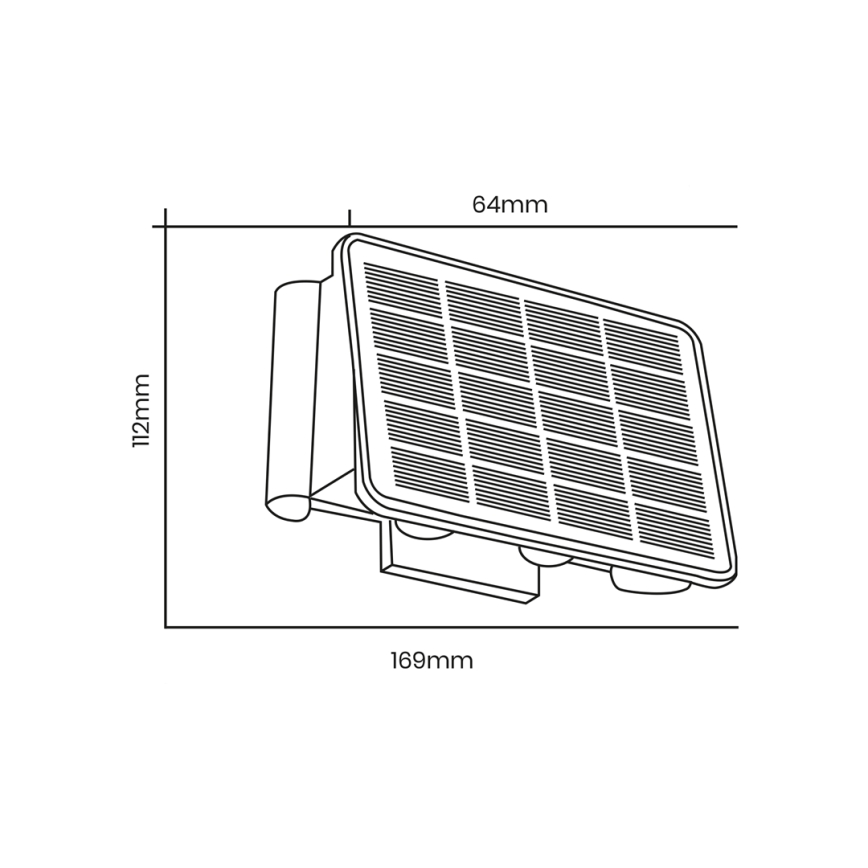 LED-seinäaurinkovalaisin ALF LED/4W/1300 mAh 3000K IP54 musta
