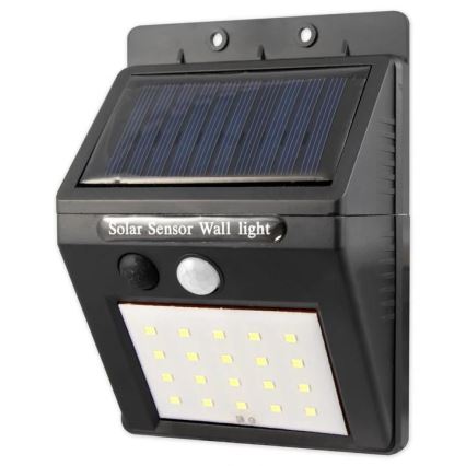 LED-seinäaurinkovalaisin anturilla ja ulkoinen paneeli LED/0,55W/3,7V 1200 mAh IP65