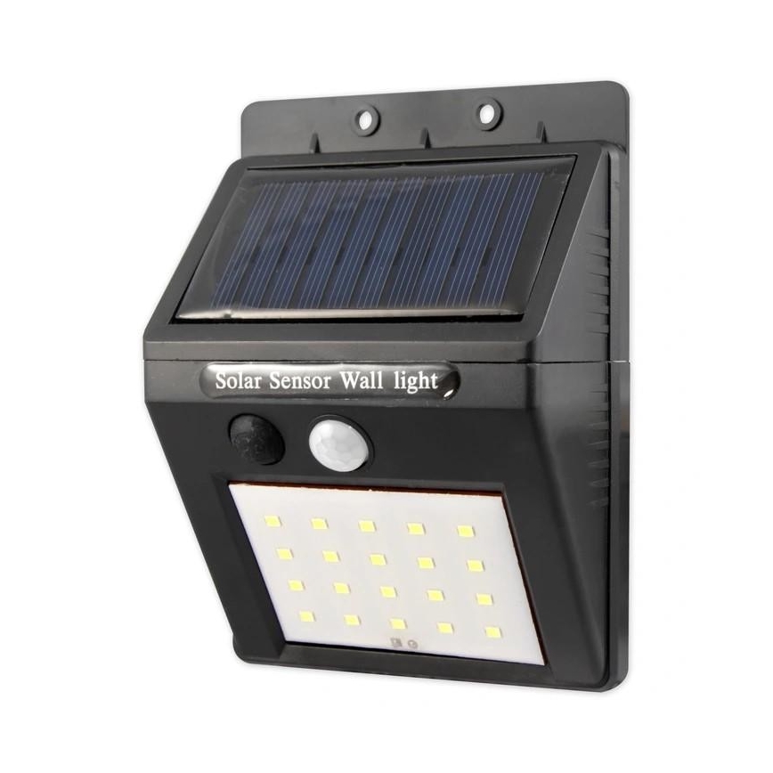 LED-seinäaurinkovalaisin anturilla ja ulkoinen paneeli LED/0,55W/3,7V 1200 mAh IP65