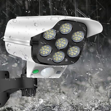 LED Solar maketa bezpečnostní kamery anturilla KAMERA LED/1W/3,7V IP44 + kauko-ohjaus