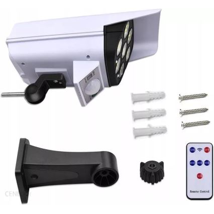 LED Solar maketa bezpečnostní kamery anturilla KAMERA LED/1W/3,7V IP44 + kauko-ohjaus
