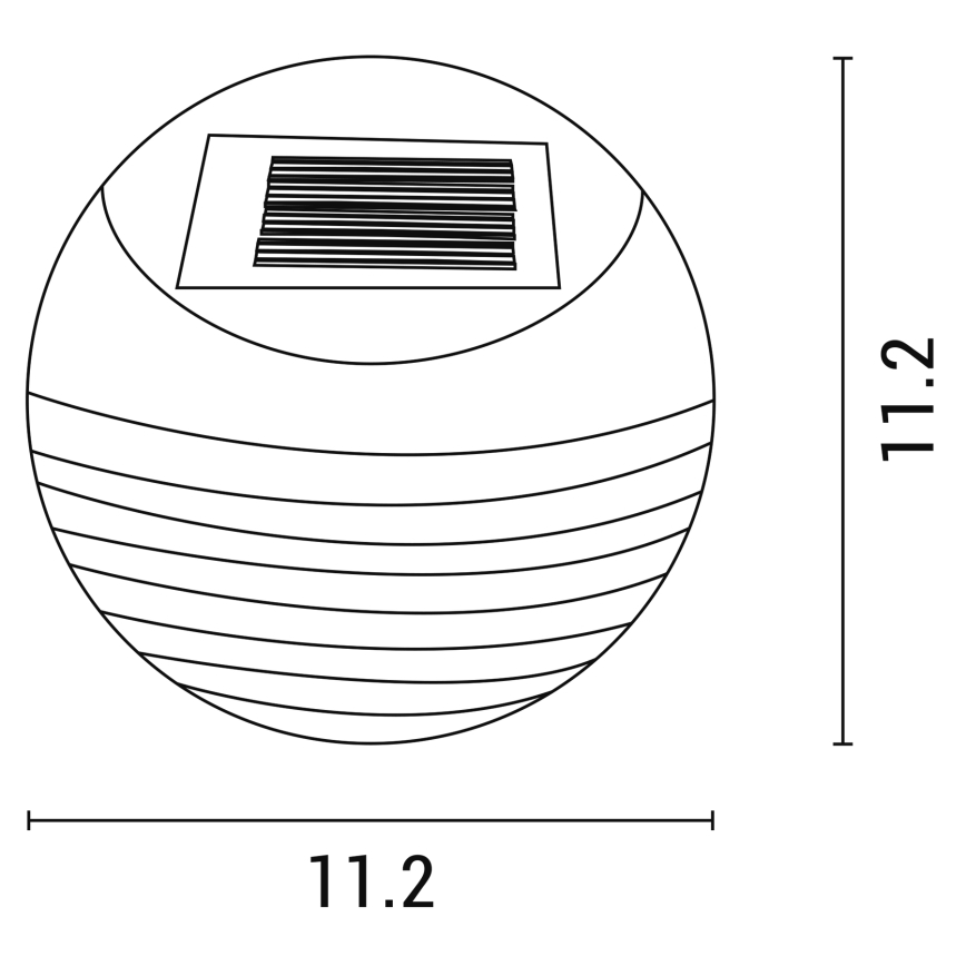 LED-seinäaurinkovalaisin anturilla LED/0,06W/1,2V 3000K IP44