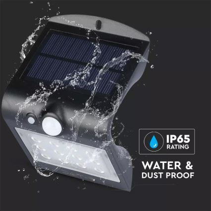 LED-seinäaurinkovalaisin anturilla LED/1.5W/3,7V IP65 1200 mAh