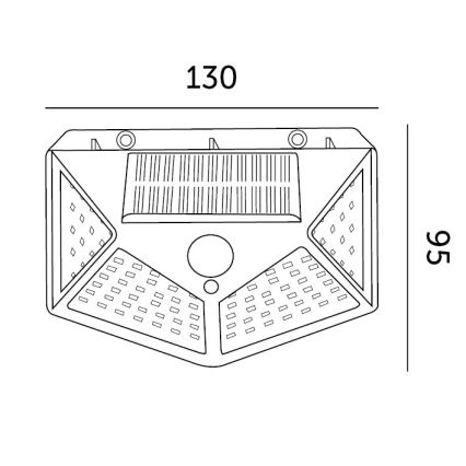 LED-seinäaurinkovalaisin anturilla LED/1W/3,7V 6500K IP44