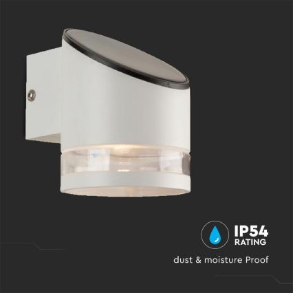 LED-seinäaurinkovalaisin anturilla LED/1W/3,7V IP54 3000K 1200 mAh valkoinen