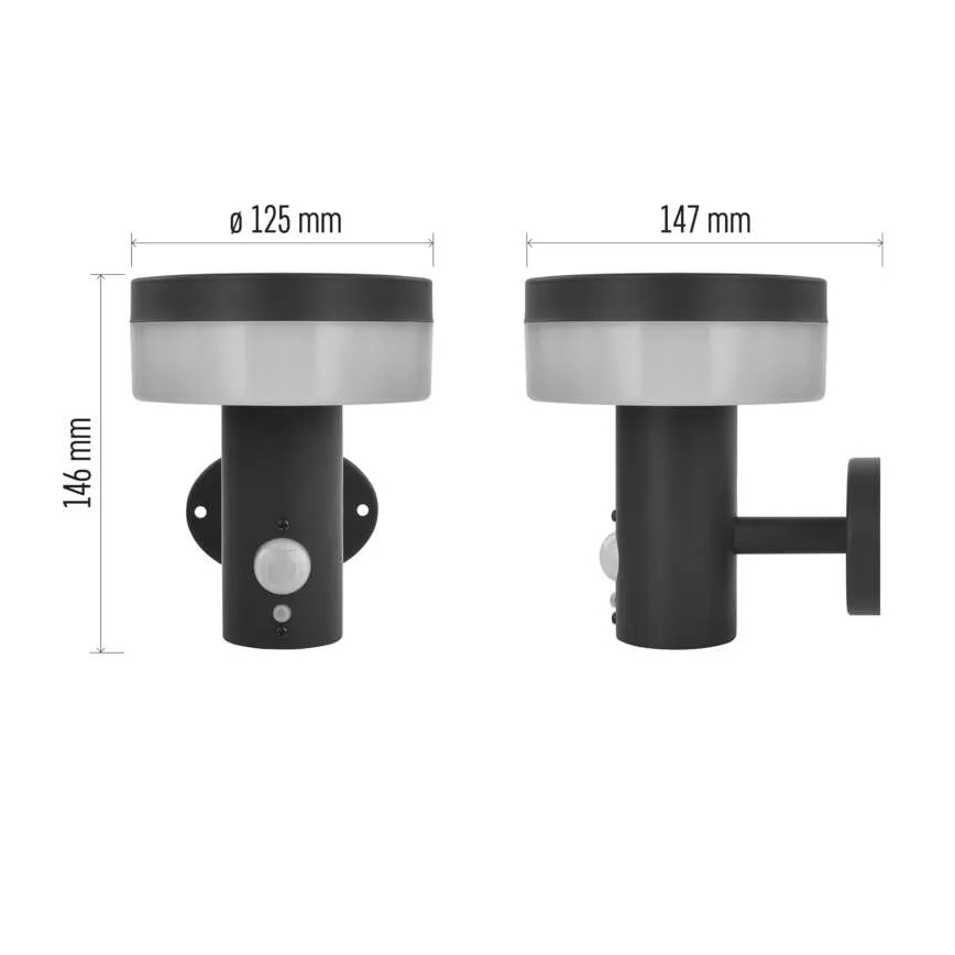 LED-seinäaurinkovalaisin anturilla LED/2W/3,7V 1200 mAh IP44