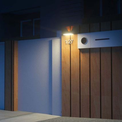 LED-seinäaurinkovalaisin anturilla LED/3W/3,7V 3000K/4000K IP65 musta