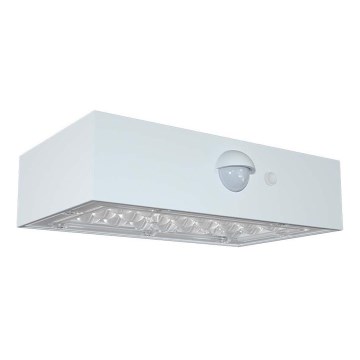 LED-seinäaurinkovalaisin anturilla LED/3W/3,7V 3000K/4000K IP65 valkoinen