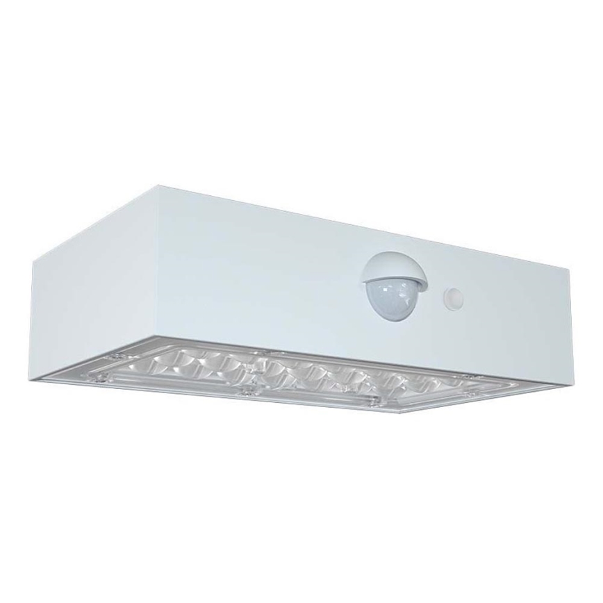 LED-seinäaurinkovalaisin anturilla LED/3W/3,7V 3000K/4000K IP65 valkoinen
