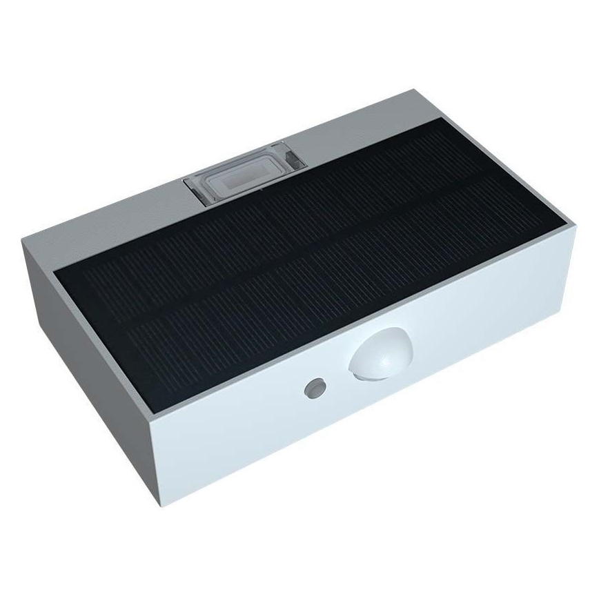 LED-seinäaurinkovalaisin anturilla LED/3W/3,7V 3000K/4000K IP65 valkoinen
