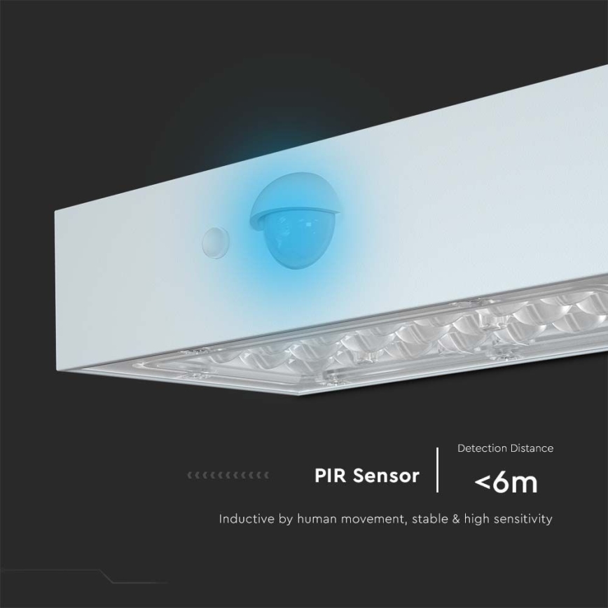 LED-seinäaurinkovalaisin anturilla LED/3W/3,7V 3000K/4000K IP65 valkoinen