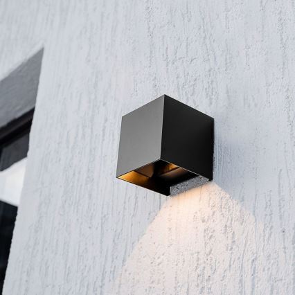 LED-seinäaurinkovalaisin anturilla LED/3W/3,7V IP65 4000K musta