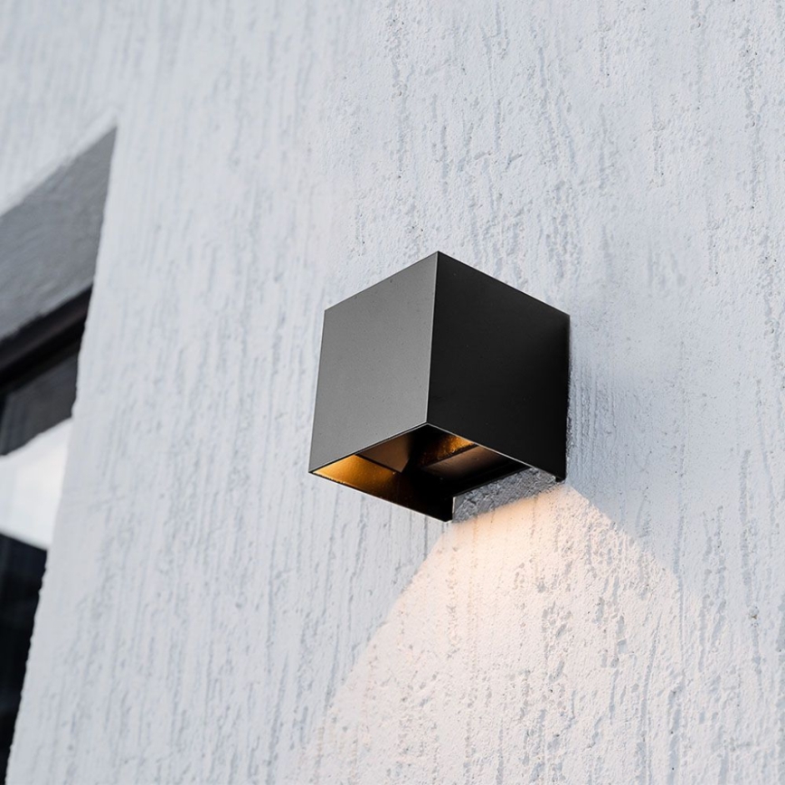 LED-seinäaurinkovalaisin anturilla LED/3W/3,7V IP65 4000K musta