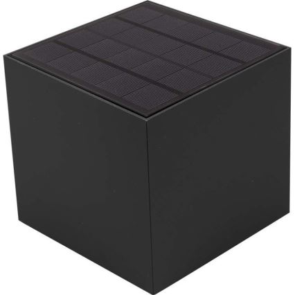 LED-seinäaurinkovalaisin anturilla LED/3W/3,7V IP65 4000K musta