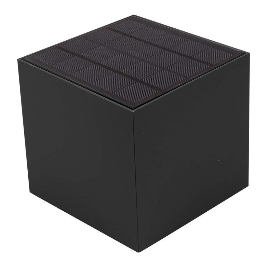 LED-seinäaurinkovalaisin anturilla LED/3W/3,7V IP65 4000K musta
