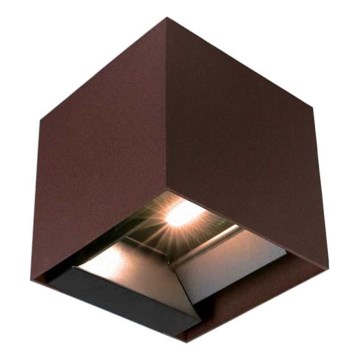 LED-seinäaurinkovalaisin anturilla LED/9W/3,7V 3000/4000/5000K 2600 mAh IP65 ruskea