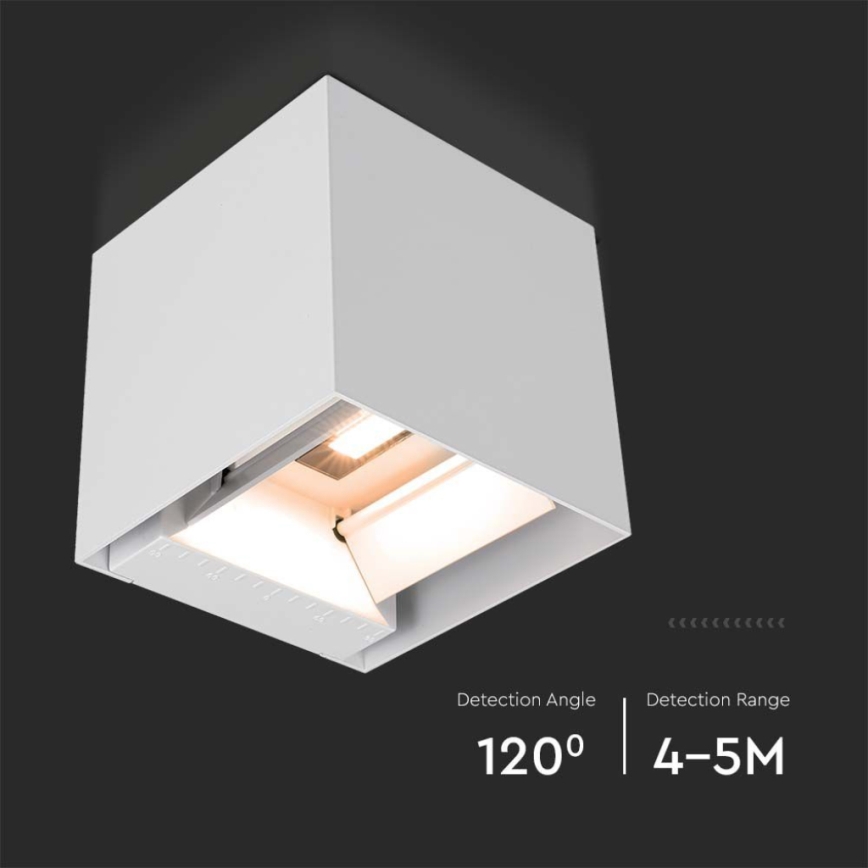 LED-seinäaurinkovalaisin anturilla LED/9W/3,7V IP65 3000K valkoinen