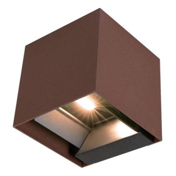 LED-seinäaurinkovalaisin anturilla LED/9W/3,7V IP65 4000K ruskea