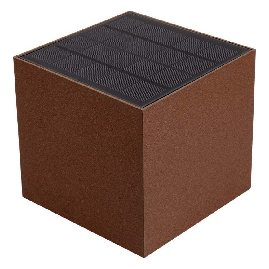 LED-seinäaurinkovalaisin anturilla LED/9W/3,7V IP65 4000K ruskea
