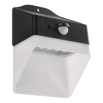 LED-seinäaurinkovalaisin anturilla LUMI LED/3,7W IP65 musta