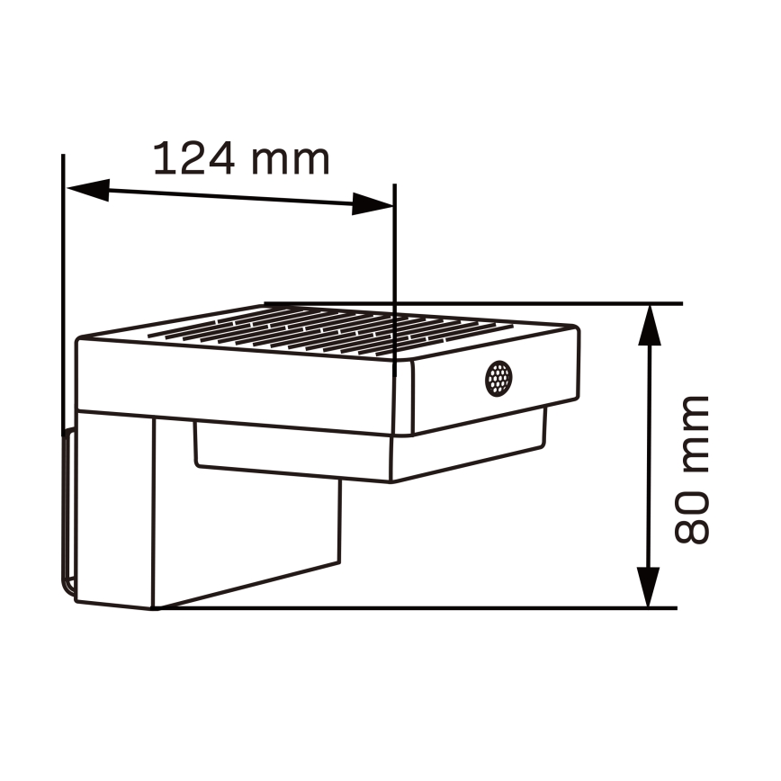 LED-seinäaurinkovalaisin anturilla MALI LED/4,5W/3,7V 2000 mAh IP44 musta