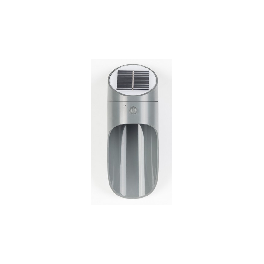 LED-seinäaurinkovalaisin anturilla PALESA LED/1W/3,7V IP65 harmaa