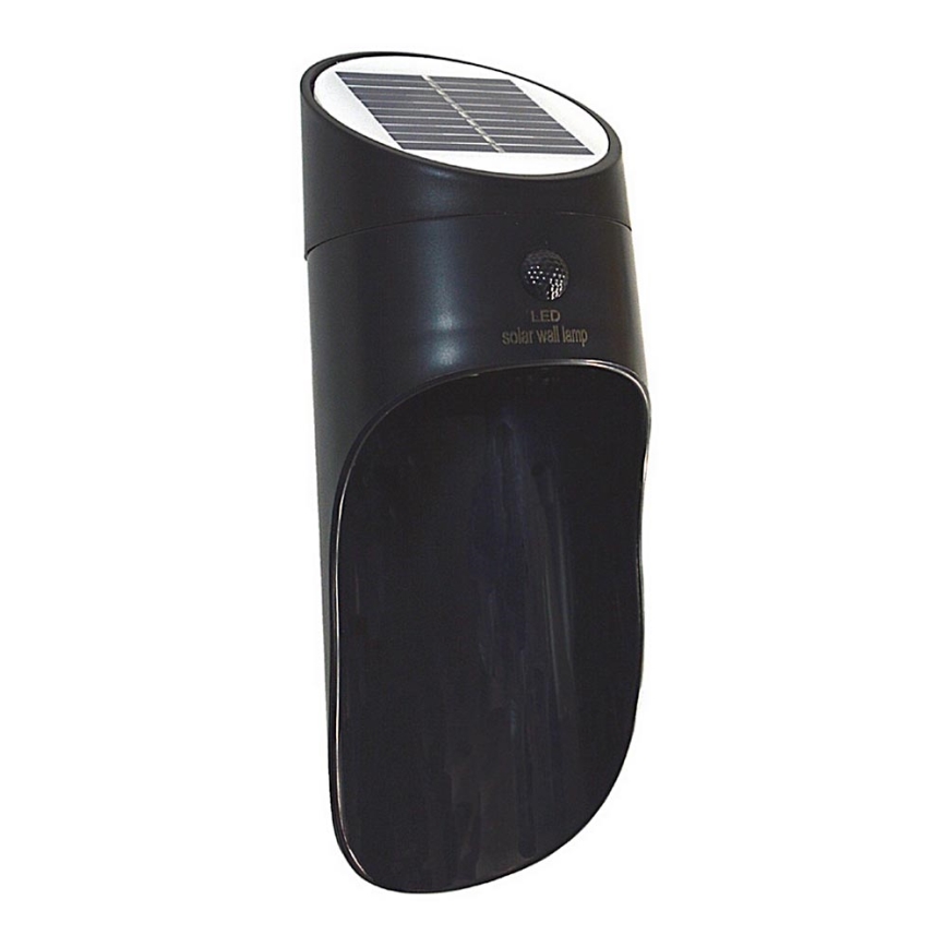 LED-seinäaurinkovalaisin anturilla PALESA LED/1W/3,7V IP65 musta