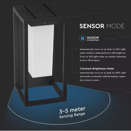 LED-seinäaurinkovalaisin anturilla SAMSUNG CHIP LED/2W/3,7V IP65 2600 mAh