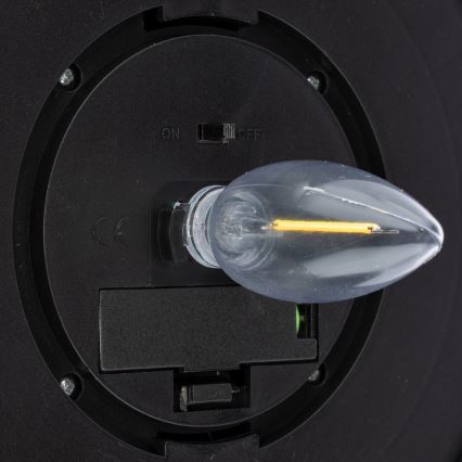 LED-seinäaurinkovalaisin LED/0,5W/1,2V 600 mAh IP44 musta