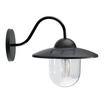 LED-seinäaurinkovalaisin LED/0,5W/1,2V IP44 musta
