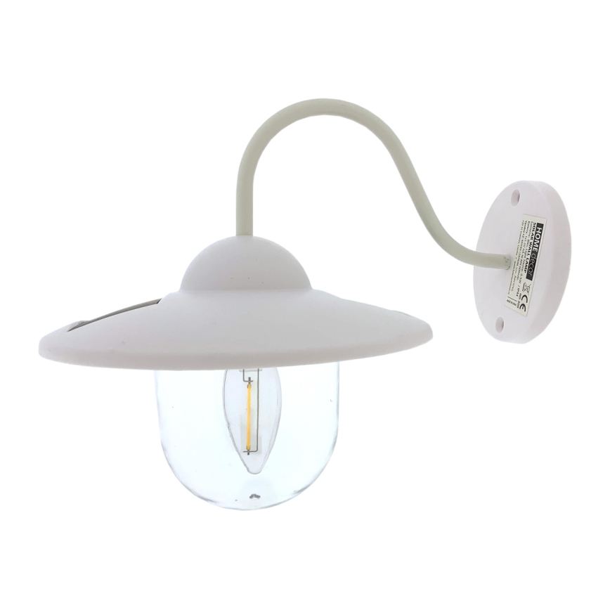 LED-seinäaurinkovalaisin LED/0,5W/1,2V IP44 valkoinen
