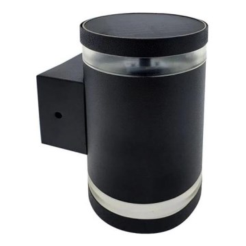 LED-seinäaurinkovalaisin LED/5V IP44 musta