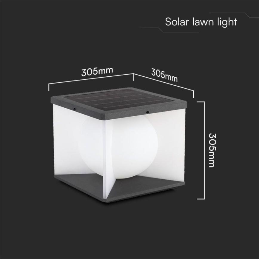 LED Himmennettävä aurinko seinävalaisin LED/8W/3,7V IP65 3000K + kauko-ohjaus