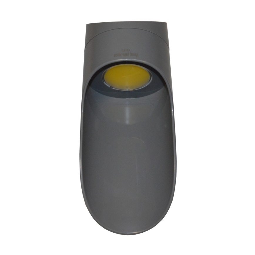 LED-seinäaurinkovalaisin PALESA LED/1W/3,7V IP65 1800 mAh harmaa