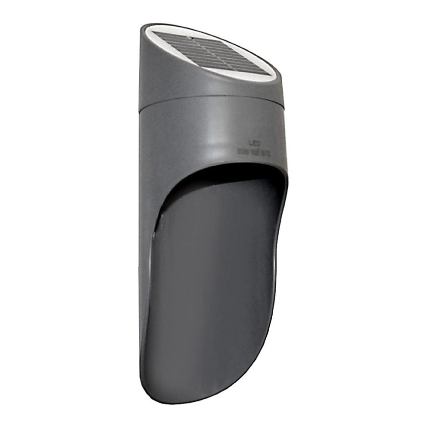 LED-seinäaurinkovalaisin PALESA LED/1W/3,7V IP65 harmaa
