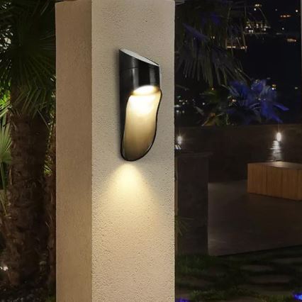 LED-seinäaurinkovalaisin PALESA LED/1W/3,7V IP65 musta