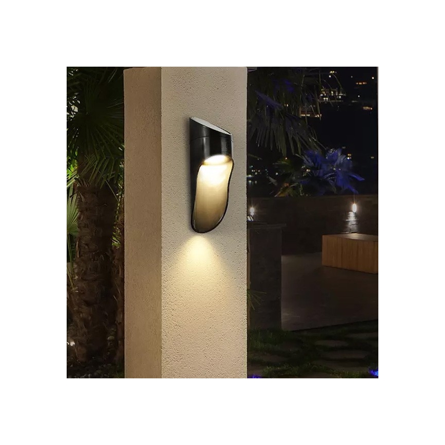LED-seinäaurinkovalaisin PALESA LED/1W/3,7V IP65 musta